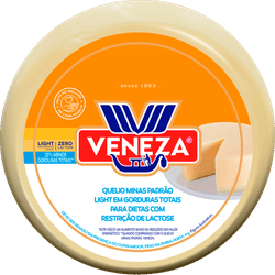 QUEJO MINAS PADRAO VENEZA ZERO LACTOSE PECA KG